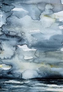 Moody Sea Horizon by Helena Ryhle