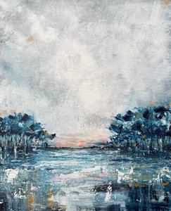 Serene Waterscape Dawn by Helena Ryhle