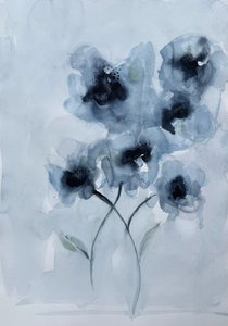 Soft Blue Blooms by Helena Ryhle