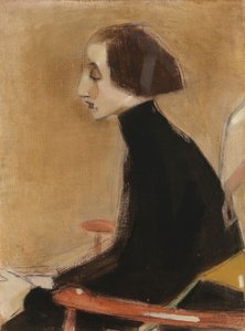 The Seamstress, Half-Length Portrait (The Working Woman) by Helene Schjerfbeck