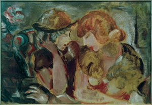 Two Young Women in Conversation by Helmut Kolle