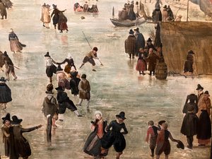 Winter Landscape with Numerous Skaters by Hendrick Avercamp