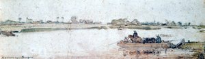 River Landscape with Rope Ferry by Hendrick Avercamp