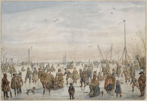 Winter Landscape at Sunset by Hendrick Avercamp