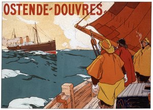 Ferry boat between Ostend and Dover, ca 1900
