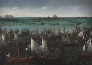 Battle between Dutch and Spanish Ships on the Haarlemmermeer