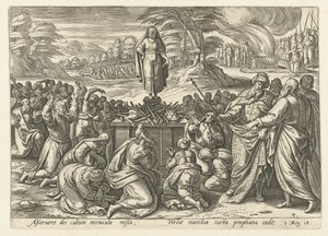 Elijah Competes with the Prophets of Baal by Hendrick Goltzius (rejected attribution)
