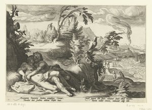 Corvus Catches the Girl Coronis (Ovid