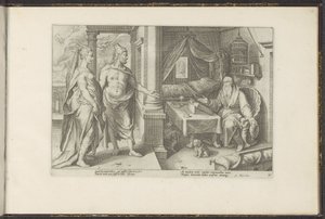 Juno and Jupiter Seek Advice from Tiresias by Hendrick Goltzius (workshop of)