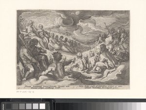 Jupiter Asks the Olympic Gods for Advice by Hendrick Goltzius (workshop of)