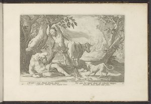 Mercury Kills Argus by Hendrick Goltzius (workshop of)