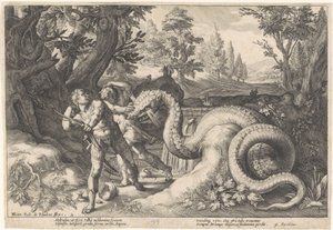 Companions of Cadmus Devoured by a Dragon Metamorphoses of Ovid