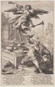 Allegory of Fame and History, from The Roman Heroes by Hendrick Goltzius