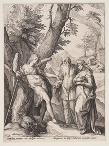 Angel with Manoah and His Wife by Hendrick Goltzius