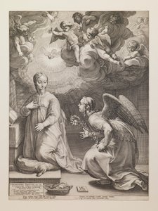 Annunciation, from the Series “The Life of the Virgin” by Hendrick Goltzius