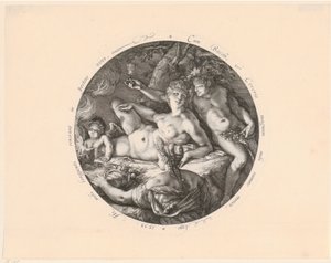 Bacchus, Ceres, and Venus by Hendrick Goltzius