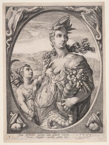 Ceres, from Three Pagan Gods or Goddesses by Hendrick Goltzius