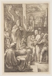 Christ before Caiaphas, from The Passion by Hendrick Goltzius