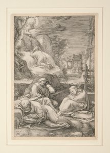 Christ on the Mount of Olives (The Agony in the Garden), from The Passion, #2 in a Series of 12 Engravings