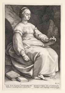 Clio, plate 4 from the series The Nine Muses by Hendrick Goltzius