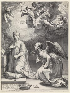 The Annunciation by Hendrick Goltzius