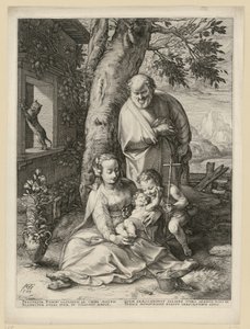 The Holy Family with the Infant Saint John by Hendrick Goltzius
