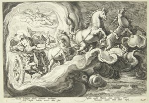 Phaeton Driving the Sun Chariot by Hendrick Goltzius