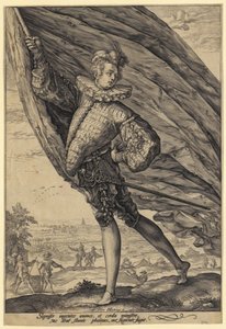 Flag Bearer by Hendrick Goltzius
