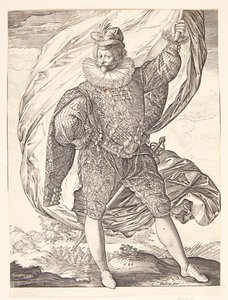 The Standard Bearer, Facing Right by Hendrick Goltzius