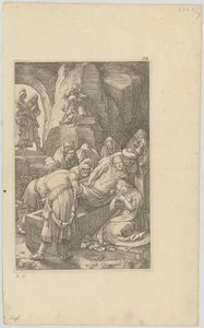 Burial, Sheet 11 from the Series "The Passion" by Hendrick Goltzius