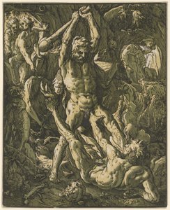 Hercules and Cacus by Hendrick Goltzius