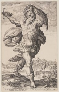 Horatius Cocles, from The Roman Heroes by Hendrick Goltzius