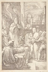 Jesus Before the Council by Hendrick Goltzius