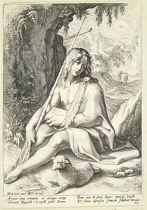 John the Baptist in the Wilderness by Hendrick Goltzius
