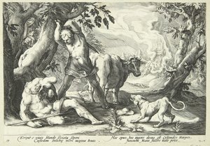 Mercury Killing Argus by Hendrick Goltzius