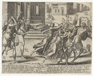 Mine and Yours Drive Away Unity, Love, Peace and Fear of God by Hendrick Goltzius