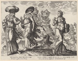 Orpah Leaves Naomi and Ruth by Hendrick Goltzius