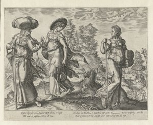 Orpah Leaves Naomi and Ruth by Hendrick Goltzius