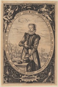 Portrait of Josina Hamels by Hendrick Goltzius