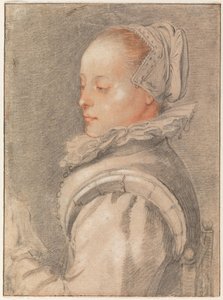 Portrait of a Young Woman by Hendrick Goltzius