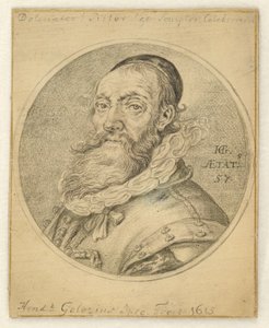 Self-Portrait. Round in a Rectangle by Hendrick Goltzius