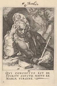 St. James the Great, from "Christ, the Apostles and St. Paul with the Creed" by Hendrick Goltzius
