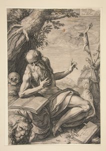 St. Jerome in the Desert by Hendrick Goltzius