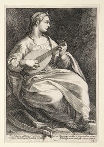 Terpsichore, Plate 5 from the Series The Nine Muses by Hendrick Goltzius