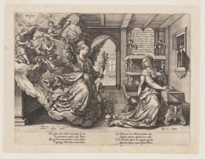 The Annunciation by Hendrick Goltzius