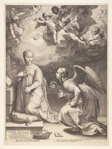 The Annunciation, from The Birth and Early Life of Christ by Hendrick Goltzius