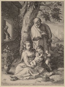 The Holy Family with the Infant John the Baptist by Hendrick Goltzius
