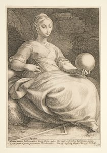 The Nine Muses: Erato, #7 in a series of 9 by Hendrick Goltzius