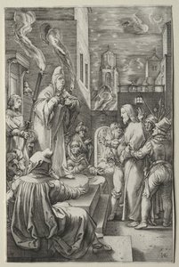 The Passion: Christ before Caiaphas by Hendrick Goltzius