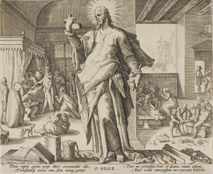 The Physician Considered as God (plate one from Allegories of the Medical Profession)
